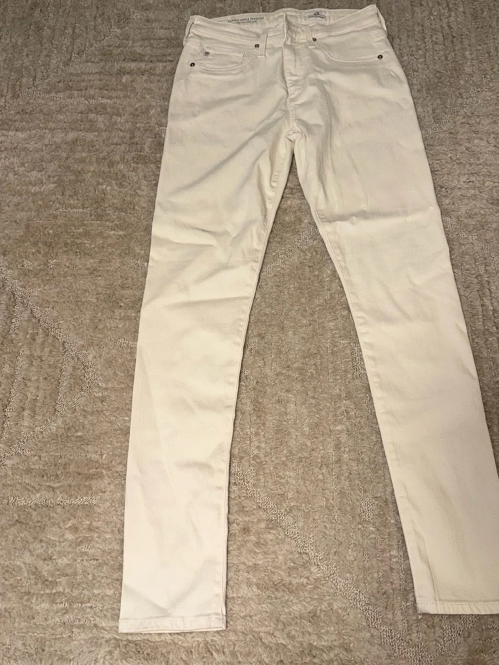 Ag Adriano Goldschmied Seamless Off-White Women’s Ankle Jeans